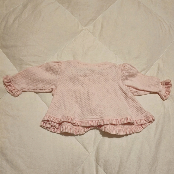 3-Month Baby Bundle: Knit Cardigan, Pink Jacket & Floral Dress w/ Bloomers - Picture 8 of 11